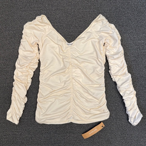 Reformation Leonora Knit Top in Cream - Picture 1 of 12